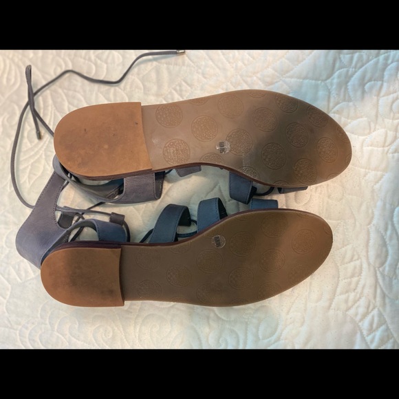 Vince Camuto Gray Suede Lace up Sandals - Picture 3 of 3